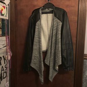 Torrid leather and fabric jacket.